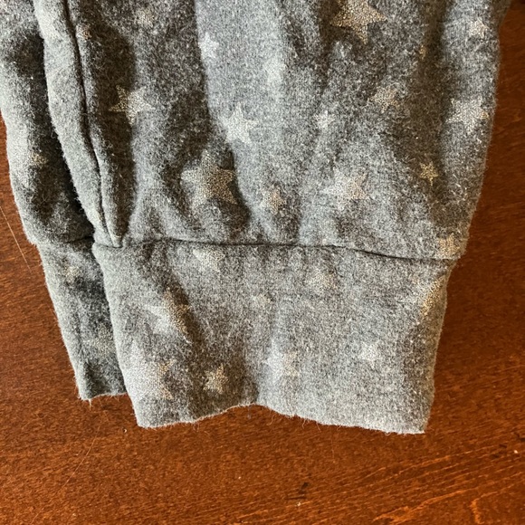 T by Talbots Gray Joggers with Stars Ribbon Tie Petite M - Picture 3 of 10